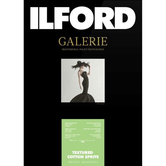 ILFORD Galerie Textured Cotton Sprite 280gsm A3+ Photo Paper 25 Sheets