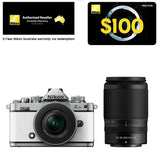 Nikon Z fc Mirrorless Camera + Z DX 16-50 VR SL + 50-250 VR Lens, White,  2-YEAR WARRANTY