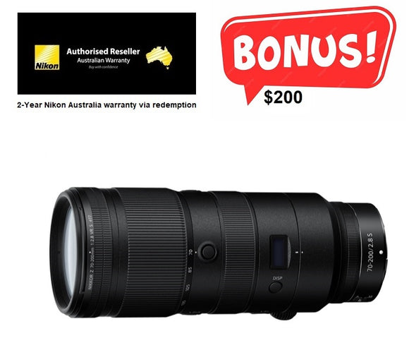 Nikon Nikkor z 70-200mm f/2.8 s VR S Lens, 2-YEAR NIKON WARRANTY