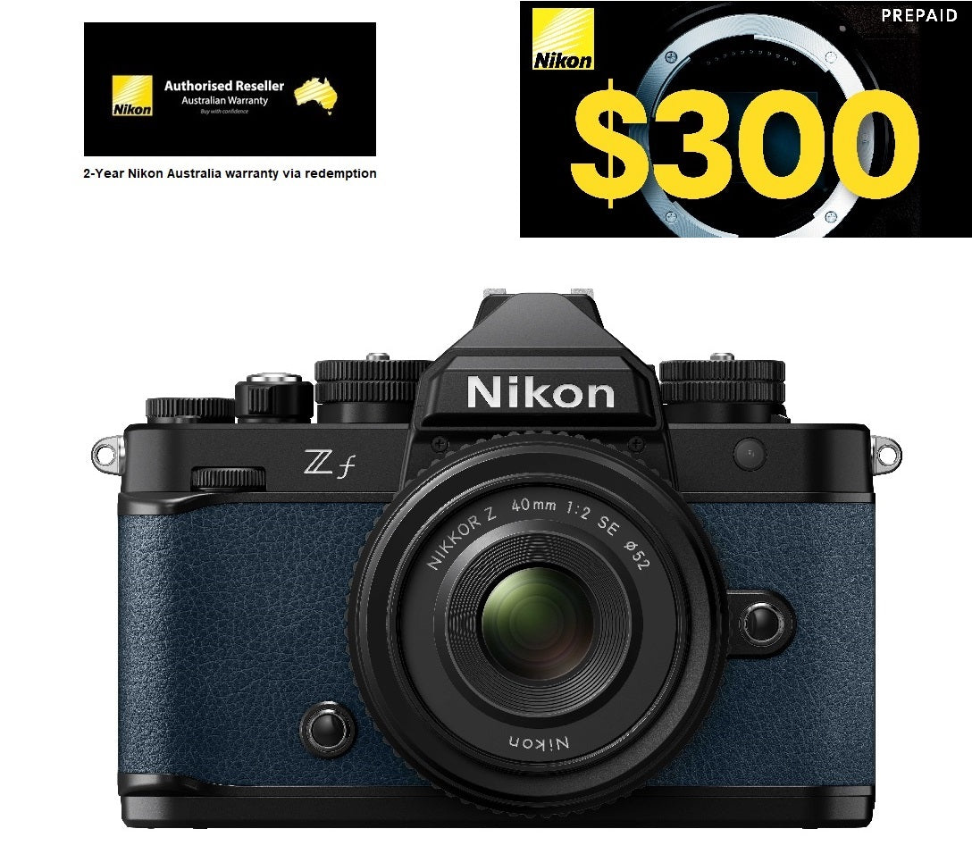NIKON Z F Camera, Blue + NIKKOR Z 40MM F/2 SE Lens – LKN