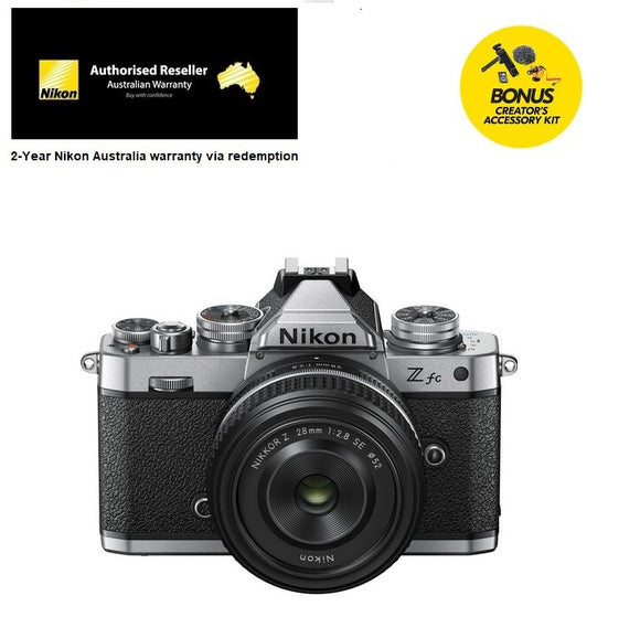Nikon Z fc Mirrorless Digital Camera with 28mm Lens, Black,  2-YEAR WARRANTY