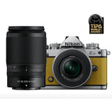 Nikon Z fc Mirrorless Camera + Z DX 16-50 VR SL + 50-250 VR Lens, Mustard Yellow,  2-YEAR WARRANTY