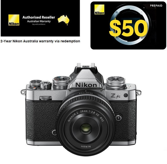 Nikon Z fc Mirrorless Digital Camera with 28mm Lens, Black,  2-YEAR WARRANTY