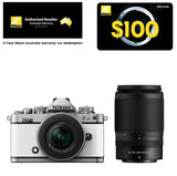 Nikon Z fc Mirrorless Camera + Z DX 16-50 VR SL + 50-250 VR Lens, White,  2-YEAR WARRANTY