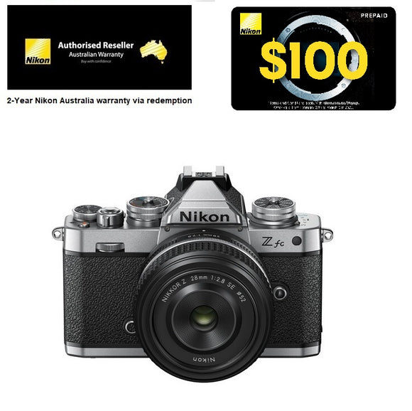 Nikon Z fc Mirrorless Digital Camera with 28mm Lens, Black,  2-YEAR WARRANTY
