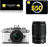 Nikon Z fc Mirrorless Camera + Z DX 16-50 VR SL + 50-250 VR Lens, White,  2-YEAR WARRANTY