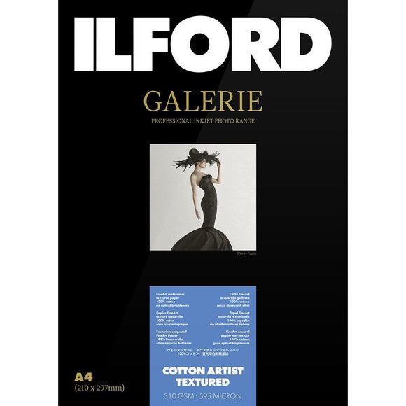 ILFORD Galerie Cotton Artist Textured Photo Paper 310GSM A3, 25 Sheets
