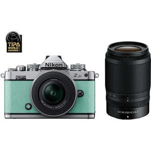 Nikon Z fc Mirrorless Camera + Z DX 16-50 VR SL + 50-250 VR Lens, Green