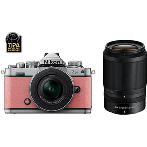 Nikon Z fc Mirrorless Camera + Z DX 16-50 VR SL + 50-250 VR Lens, Pink, 2-YEAR WARRANTY - LKN Australia