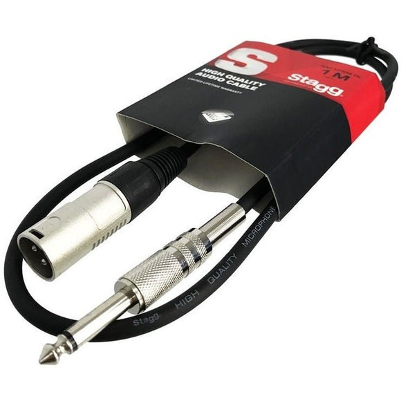 Stagg SAC1PXM DL 1 m S Series Deluxe Stereo Jack Male XLR Cable